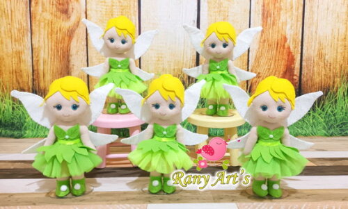 Centro de Mesa Tinker Bell com 25cm - Kit com 10 Bonecas