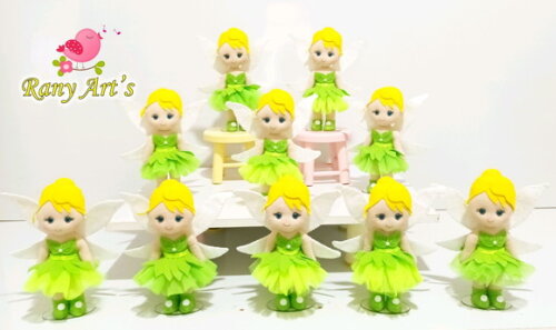 Centro de Mesa Tinker Bell com 25cm - Kit com 10 Bonecas