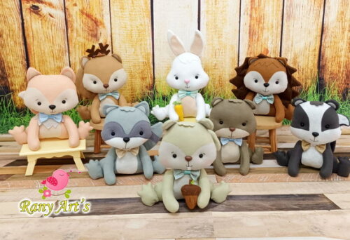 Centros de Mesa Bosque Encantado com 20cm Kit com 12 Unid