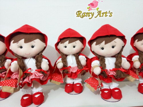 Centros de Mesa Chapeuzinho Vermelho com 25cm - Kit com 10