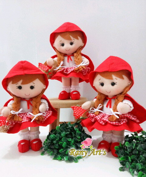 Centros de Mesa Chapeuzinho Vermelho com 25cm - Kit com 10 U