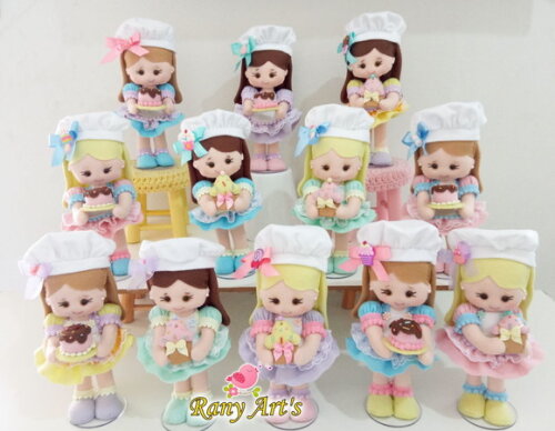 Centros de Mesa Confeiteiras com 20cm Kit com 12 Unidades