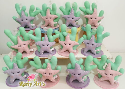 Centros de Mesa Fundo do Mar - Kit com 10 Unidades