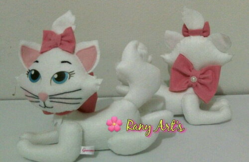 Centros de Mesa Gatinha Marie - Kit com 10