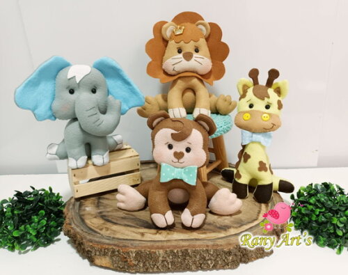 Centros de Mesa Safari com 15cm - Kit com 15 Peças