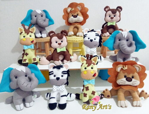 Centros de Mesa Safari com 20cm - Kit com 12 Unidades
