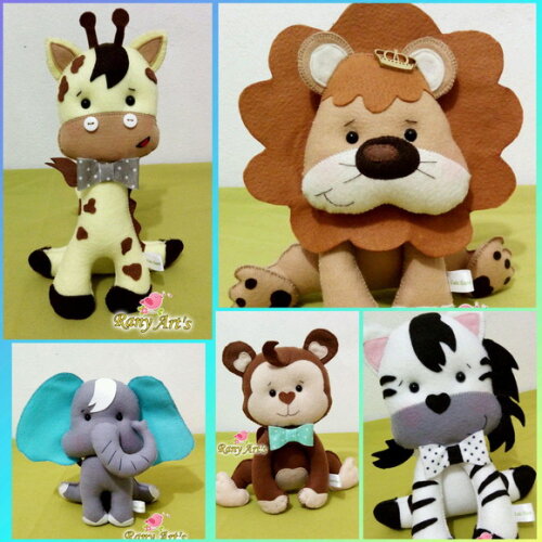 Centros de Mesa Safari Personalizado com 15cm - Kit com 12 U