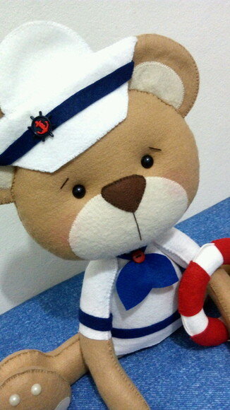 Centros de Mesa Urso Marinheiro com 20cm