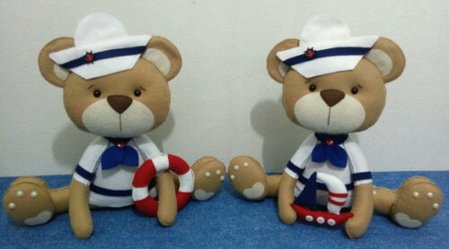 Centros de Mesa Urso Marinheiro com 20cm