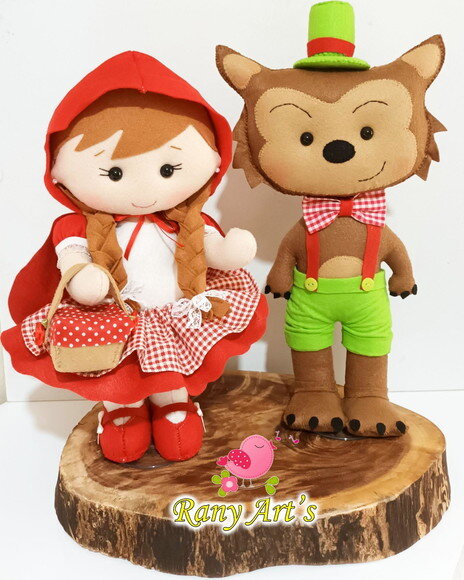 Chapeuzinho Vermelho e Lobo Mau 30cm
