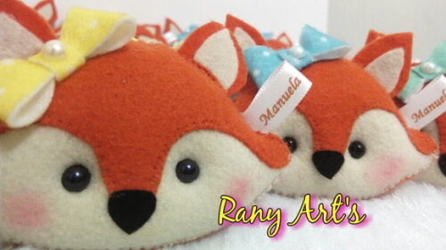 Chaveiro Raposinha - Chaveiro Raposa Kit com 12