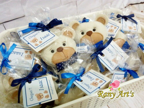 Chaveiros de Ursinhos Personalizados Kit com 20