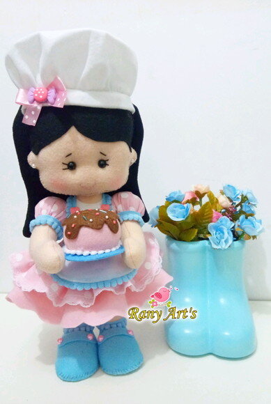 Confeiteira em feltro 30cm