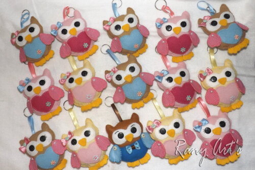 Corujinhas 8 cm - Chaveiros ou Apliques