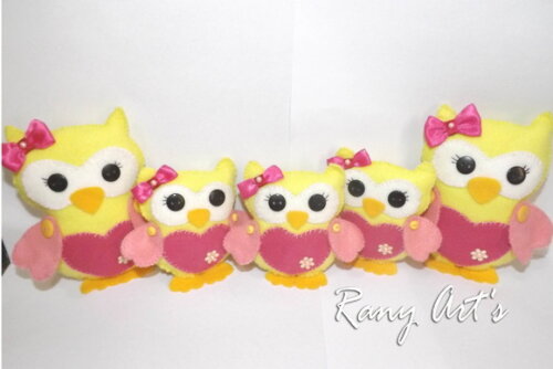 Corujinhas de 8cm- Chaveiros ou Aplique