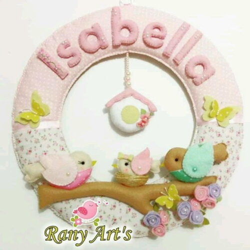 Enfeite de porta passarinho
