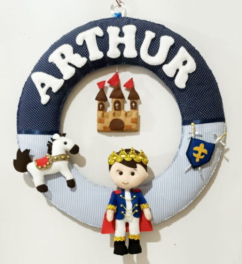 Enfeite Porta Maternidade Rei Arthur