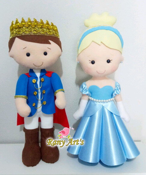Fada Madrinha da Cinderella em feltro com 30cm