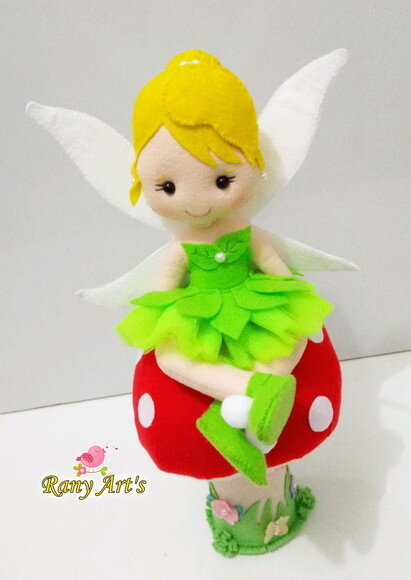 Fadinha Tinker Bell com Cogumelo
