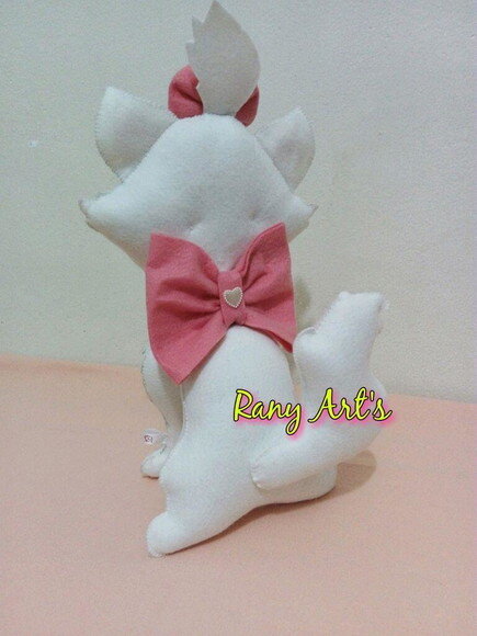 Gatinha Marie em feltro, 30cm de pé