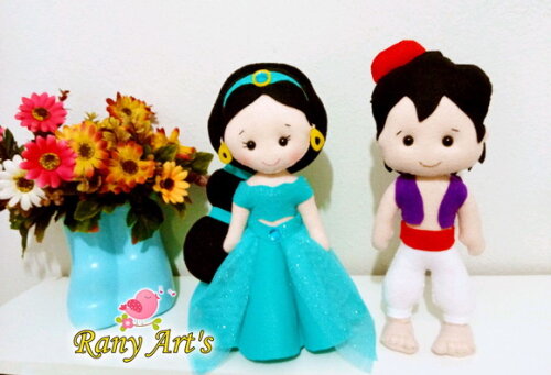Jamine e Aladdin 25cm Altura