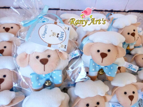 Kit Chaveiros de Ovelhinhas Personalizados