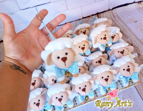 Kit Chaveiros de Ovelhinhas Personalizados