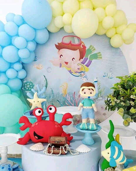 Kit Fundo do Mar Menino com 11 Peças