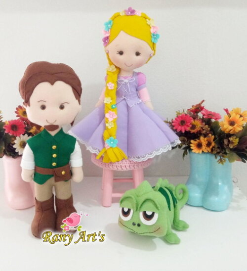 kit Rapunzel 3 peças