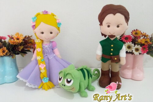 kit Rapunzel 3 peças
