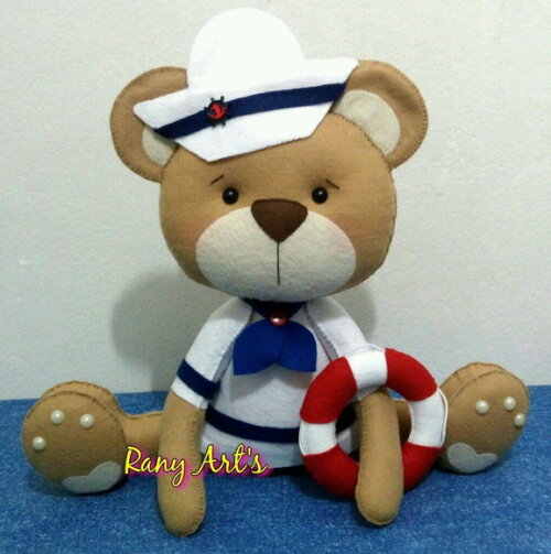 Kit Urso marinheiro - urso com 33cm de altura