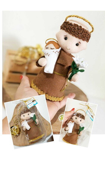 Lembrancinha para Batizado -santo Antônio 15cm - Kit com 5
