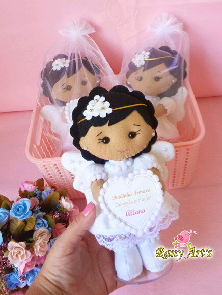 Lembrancinhas para Batizado. Anjinhas Personalizadas c/ 21cm
