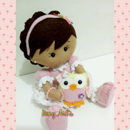 Mini Boneca p/ Decoração de Quadros, Abajur e Kit Higienico