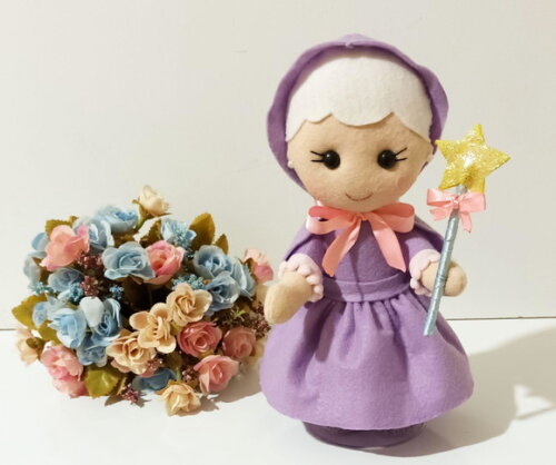 Mini Fada Madrinha da Cinderella com 20cm