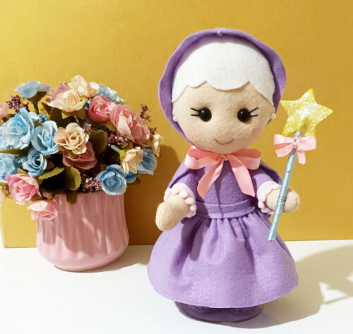 Mini Fada Madrinha da Cinderella com 20cm