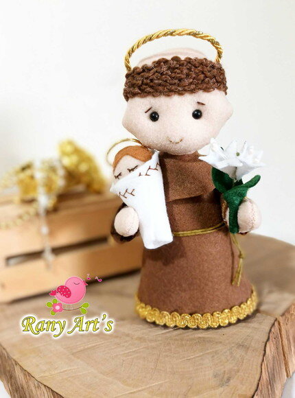 Mini Santo Antonio em Feltro 15cm