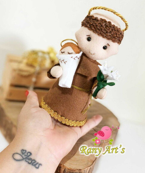 Mini Santo Antonio em Feltro 15cm