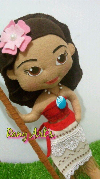 Moana - Boneca Moana em Feltro