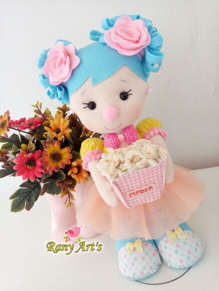Palhacinha Circo Rosa com 30cm