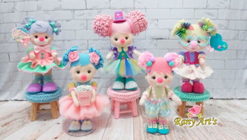 Palhacinha Circo Rosa com 30cm