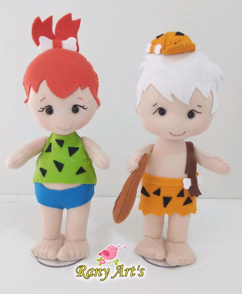 pedrita e bambam com aprox. 26cm