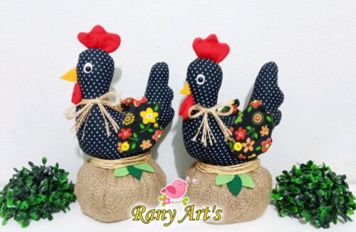 Peso de Porta Galinha de Tecido