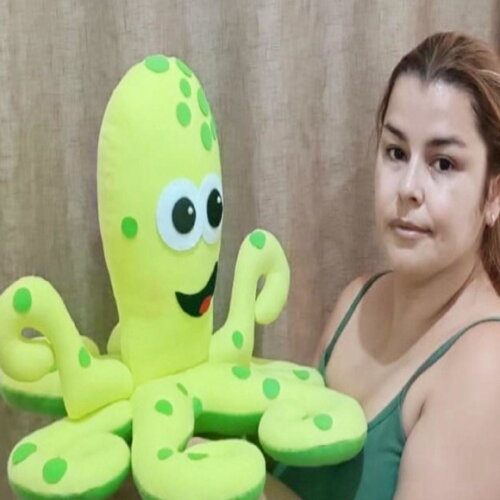 Polvo em Feltro Gigante para o Chão 43cm