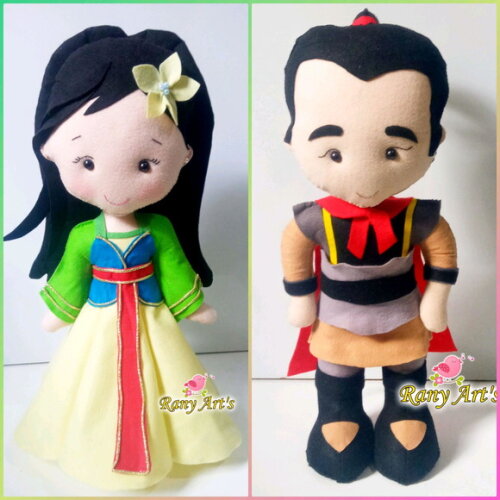 Princesa Mulan e Principe Li Shang 45cm altura