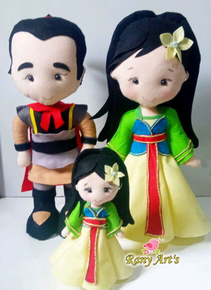 Princesa Mulan e Principe Li Shang 45cm altura
