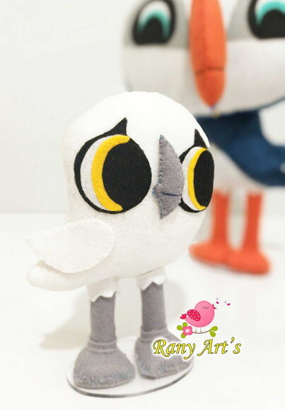 Puffin Rock Kit com 3 Personagens: Mossy, Oona, Baba