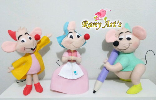 Ratinhos da Cinderella com 30cm Altura