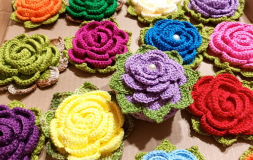 Sachê de Flores em Crochê Kit com 5 Unidades
