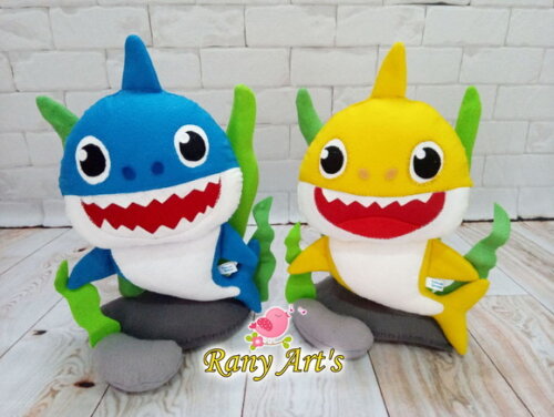 Tubarões Baby Shark - 2 Unidades de 26cm
